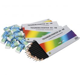 Bleistift-Set, B,2B,4B,5B,6B,8B,9B,HB,H,2H,3H,4H, 1 Pck [HOB-980538]