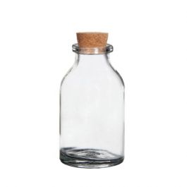 Glass Bottle Mini with cork 20ml 6cm tall Ø 3 cm (tray with 105 pcs) [IFS-28075]