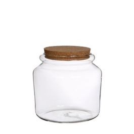 Glasbehälter mit Korkdeckel 15x14cm (1 Stück) [IFS-29451]