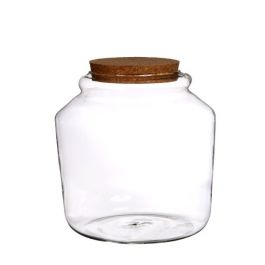 Glasbehälter mit Korkdeckel 18x18cm (1 Stück) [IFS-29452]