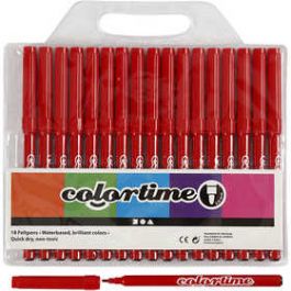 Colortime Filzstifte, Rot, Strichstärke 2 mm, 18 Stck./ 1 Pck. [HOB373540]