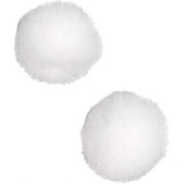 Pompons, Weiß, D: 20 mm, 100 Stck./ 1 Pck. [HOB51858]