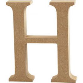 Buchstabe, H, H: 13 cm, Stärke: 2 cm, 1 Stck. [HOB56317]
