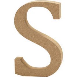 Buchstabe, S, H: 8 cm, Stärke: 1,5 cm, 1 Stck. [HOB56378]