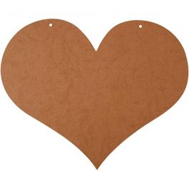 Herz aus MDF 50x40x0.5cmm (1 Stück) [HOB56745]