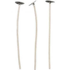 Gewachste Kerzendochte , L: 10 cm, Stärke: 2 mm, 50 Stck./ 1 Pck. [HOB73313]