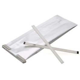 Verschluss-Streifen Klebend 14cm Silber (100 Stück) [TT5SLD]