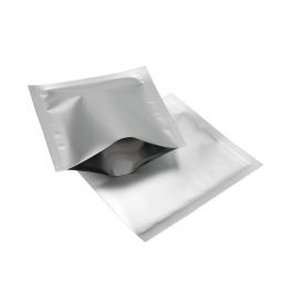 Kunststoffbeutel Silber 10,2x12,7cm Manipulationssicher und mit Hitze Verschweißbar (100 Stück) [CRB3S]