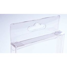 Klarsichtschachteln 14,9x2,5x16,8cm mit Aufhängemöglichkeit (25 Stück) [HFB16]