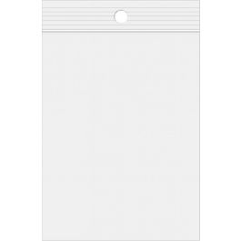 Druckverschlussbeutel mit Aufhängeloch 10x7.5cm Transparent PP 50 Mikron (100 Stück) [ZR43]