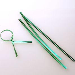 Verschluss-Streifen 10,2x0,4cm Grün metallisch Kunststoff (1.000 Stück) [TT4MGR]