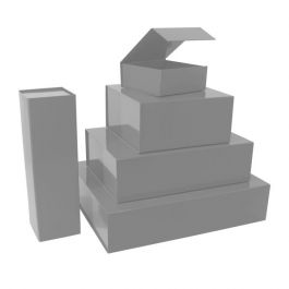 Magnetboxen 42.5x33.3x9.7cm Silber (25 Stück) [FP-VPD057]