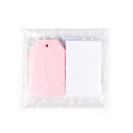 Frostweißer Plastik Klappenbeutel 14x14 cm mit Hearts Peal Seal (100 Stück) [B55FHXL]