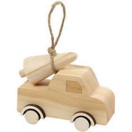 LKW mit Weihnachtsbaum, H 6 cm, L 7 cm, B 3,5 cm, 1 Stk [HOB-58069]