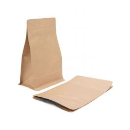 Kaffeebeutel mit Blockboden Kraft 12.7x7.9x20.3cm (50 Stück) [BBC2K]