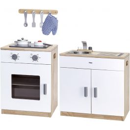 VIGA Herd und Spüle, H 55 cm, T 36, B 40x65 cm, 2 Teile/ 1 Set [HOB-908578]