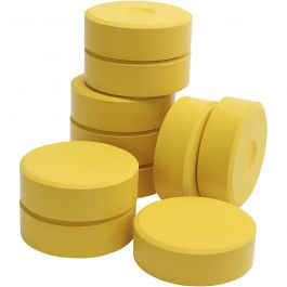 Wasserfarben, Gelb, H 19 mm, D 57 mm, 10 Stk/ 1 Pck [HOB-627214]