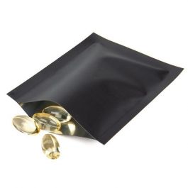 Kunststoffbeutel Mattschwarz 6.4x8.9cm Manipulationssicher und mit Hitze Verschweißbar (100 Stück) [CRB1B]