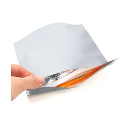 Kindersichere Einweg-Beutel Mattsilber 30.5x10x23cm (100 Stück) [CRP129MS]