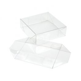 Deckel Transparent & Faltbar 8.1x2.5x8.4cm (25 Stück) [BT356]