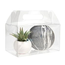 Klarsichtschachteln 17.8x10.2x10.2cm Transparent mit Griff (25 Stück) [FPLB173]