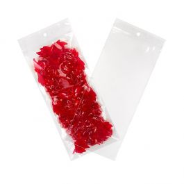 Druckverschlussbeutel mit Aufhängeloch 10x23cm Transparent PP 100 Mikron (100 Stück) [Z4R49]