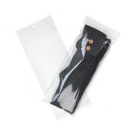 Druckverschlussbeutel mit Aufhängeloch 12.5x30.5cm Transparent PP 100 Mikron (100 Stück) [Z4R512]