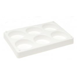 Farbpalette leer für 6 x Farbblock Ø55 x 19 mm - 215x145mm in Box (1 St.) [COL-PBTR6X55]