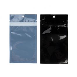 Druckverschlussbeutel Umweltfreundlich Schwarz 7.6x11.4 cm (100 Stück) [HZBBE3B]