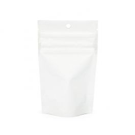 Kindersichere Standbodenbeutel Weiß 7,9x5,1x13 cm (100 Stück) [CRP1MW]