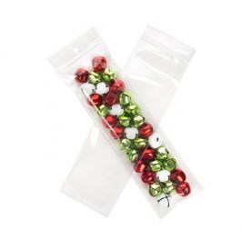 Druckverschlussbeutel mit Aufhängeloch 7.5x25.5cm Transparent PP 100 Mikron (100 Stück) [Z4R310]