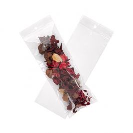 Druckverschlussbeutel mit Euroloch 7.5x20.5cm Transparent PP 50 Mikron (100 Stück) [ZR38]