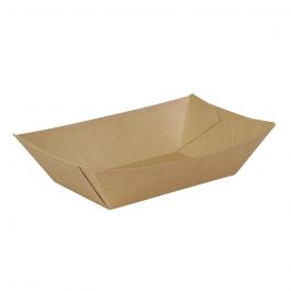 Umweldfreundliche Papier Food Trays Braun 500 ml (800 Stück) [GB-DCA06446]