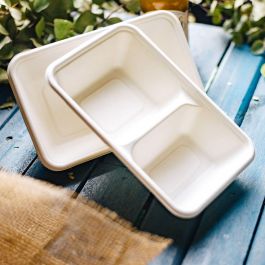 Menüschale Rohrzucker 1000 ml, 23x14,5x5 cm (500 Stück) [GB-DFC01296]