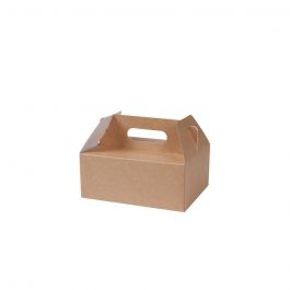 Pappe handle Box Braun 21x17x9 cm (100 Stück) [GB-DFC01705]