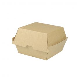 Hamburgerboxen zum Mitnehmen Pappe 13x14x8 cm Braun (250 Stück) [GB-DFC04285]