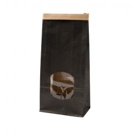 Kraft Tüte Black 11.5x7x24.5 cm wiederverschließbar (400 Stück) [GB-DRE02741]