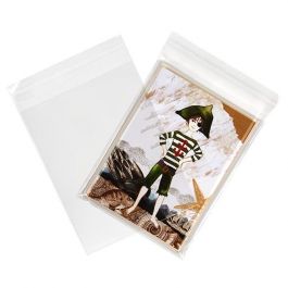 Umweltfreundliche Klappenbeutel Bioplastik 13.5x17.1cm Transparent (100 Stück) [GC6B1]