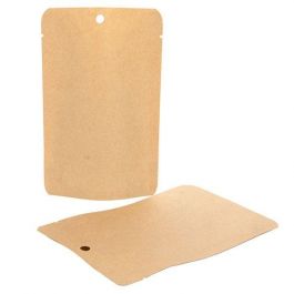 Öko-Standbodenbeutel Kraft 10.2x6x15.2cm | 57 Gramm (100 Stück) [SUPEK2]