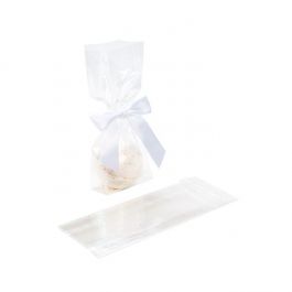 Blockbodenbeutel 7.6x3.2x21cm Transparent (100 Stück) [FGCC14]