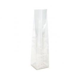 Blockbodenbeutel 6.4x5.1x24.8cm Transparent mit Bodenblatt (100 Stück) [FGPBH12]