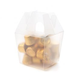 Klarsichtschachteln Take-Away-Stil 6x5.1x5.4cm Gefrostet (25 Stück) [FS281]