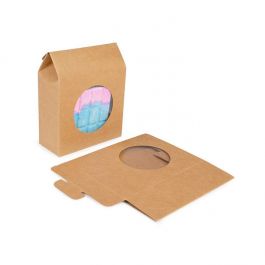 Pappschachteln mit rundem Fenster 10,5x4,4x13,3 cm (25 Stück) [FS346]