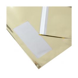 Glamour-Versandtaschen Metallisch Gold mit Sichtfenster 24.1x15.2cm (100 Stück) [MMW96SG]