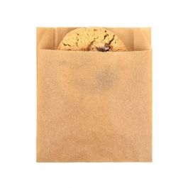 Papier Klappenbeutel Braun 10.2x2.9x11.4cm (100 Stück) [GPB2K]