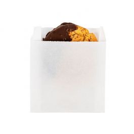 Papier Klappenbeutel Weiß 10.2x2.9x11.4cm (100 Stück) [GPB2W]