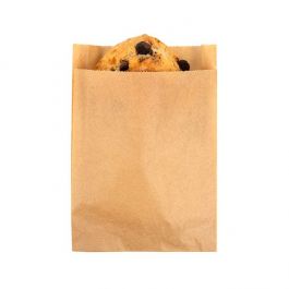 Papier Klappenbeutel Braun 11.4x2.9x17.1cm (100 Stück) [GPB3K]