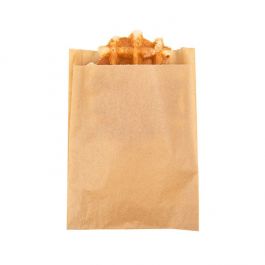 Papier Klappenbeutel Braun 14x2.9x19.1cm (100 Stück) [GPB4K]