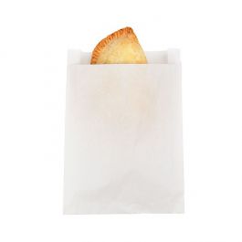 Papier Klappenbeutel Weiß 14x2.9x19.1cm (100 Stück) [GPB4W]