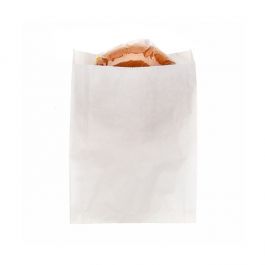 Papier Klappenbeutel Weiß 17.1x2.9x22.9cm (100 Stück) [GPB6W]